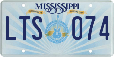 MS license plate LTS074