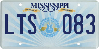 MS license plate LTS083