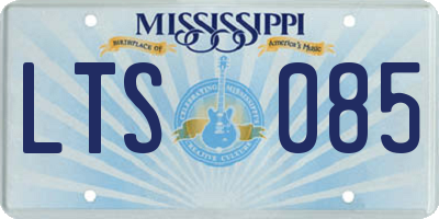 MS license plate LTS085
