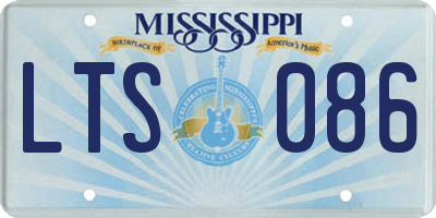 MS license plate LTS086