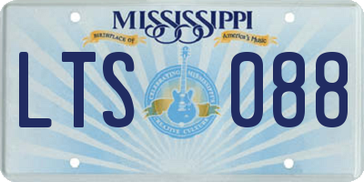 MS license plate LTS088