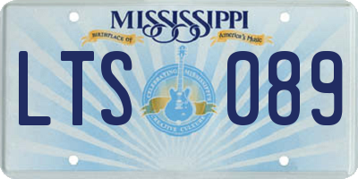 MS license plate LTS089