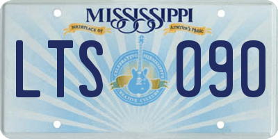 MS license plate LTS090