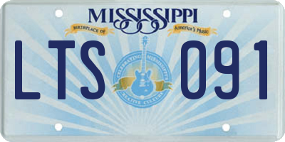 MS license plate LTS091