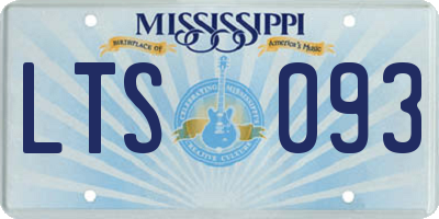 MS license plate LTS093