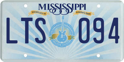MS license plate LTS094