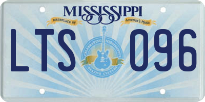 MS license plate LTS096