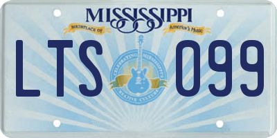 MS license plate LTS099