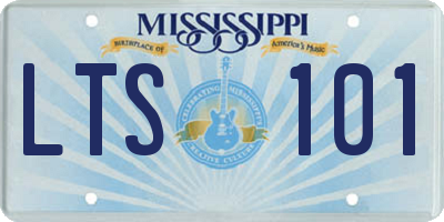 MS license plate LTS101