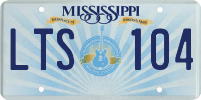 MS license plate LTS104