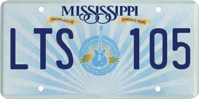 MS license plate LTS105