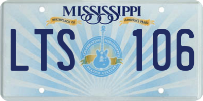MS license plate LTS106