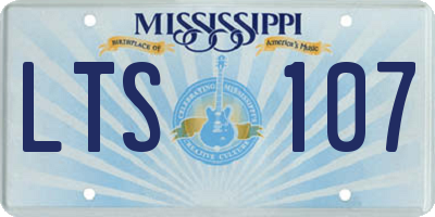 MS license plate LTS107