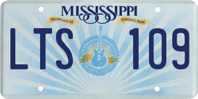 MS license plate LTS109