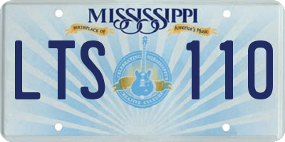 MS license plate LTS110