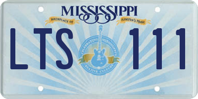 MS license plate LTS111