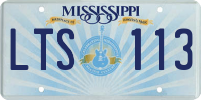MS license plate LTS113