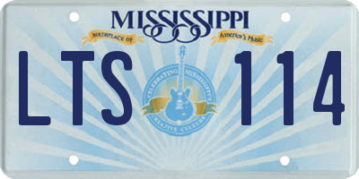 MS license plate LTS114