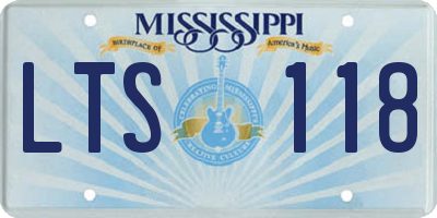 MS license plate LTS118