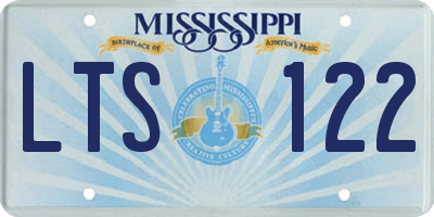 MS license plate LTS122