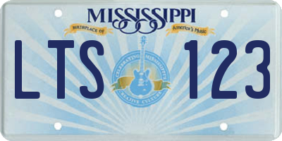 MS license plate LTS123