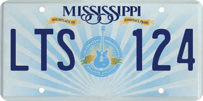 MS license plate LTS124