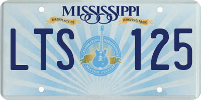 MS license plate LTS125