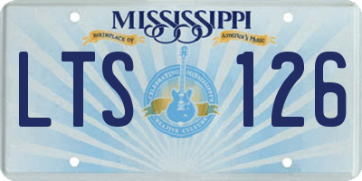 MS license plate LTS126