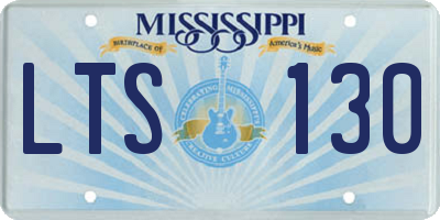 MS license plate LTS130
