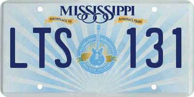 MS license plate LTS131