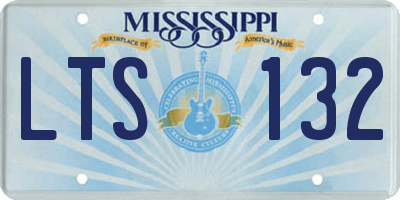 MS license plate LTS132