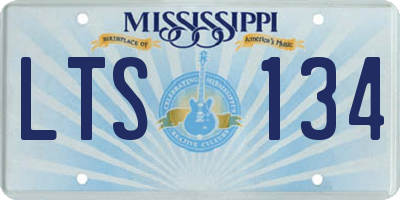 MS license plate LTS134