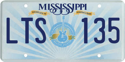 MS license plate LTS135