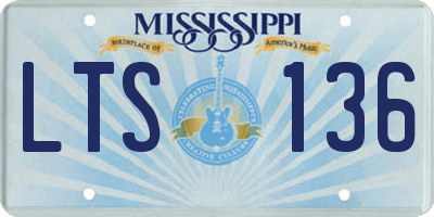 MS license plate LTS136