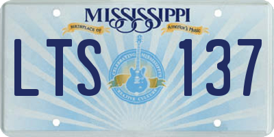 MS license plate LTS137