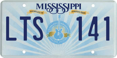MS license plate LTS141