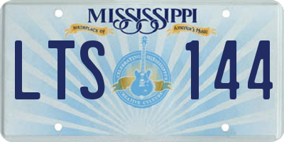 MS license plate LTS144