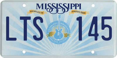 MS license plate LTS145