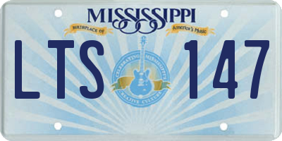 MS license plate LTS147