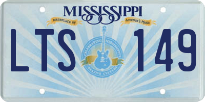 MS license plate LTS149