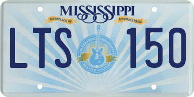 MS license plate LTS150