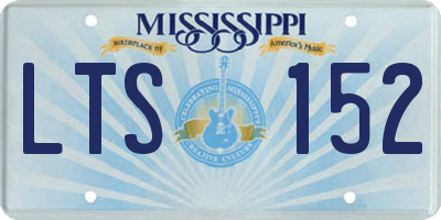 MS license plate LTS152