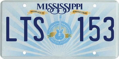 MS license plate LTS153