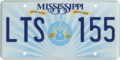 MS license plate LTS155