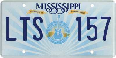 MS license plate LTS157