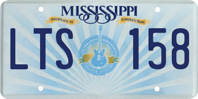 MS license plate LTS158