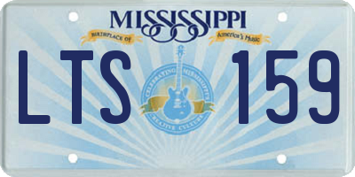 MS license plate LTS159