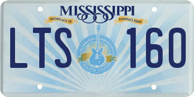 MS license plate LTS160