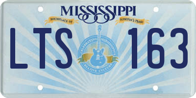 MS license plate LTS163