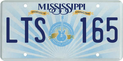 MS license plate LTS165